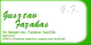 gusztav fazakas business card